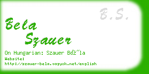 bela szauer business card